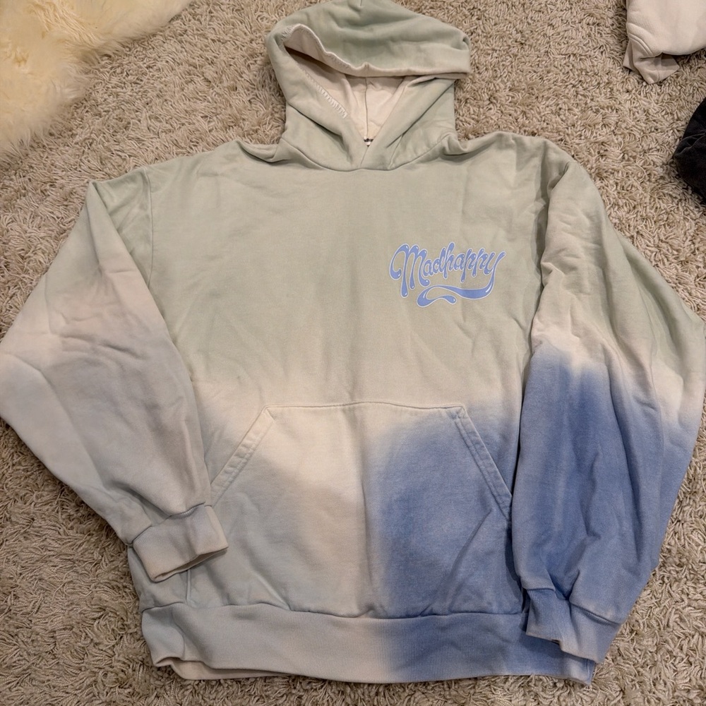 Madhappy Blue and White Gradient Hoodie